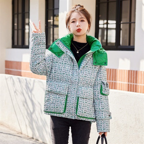 Short Winter Down Jacket Women's Small Thickened