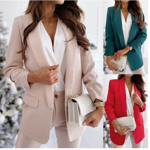 Long sleeve double breasted printed suit