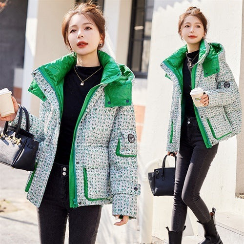 Short Winter Down Jacket Women's Small Thickened